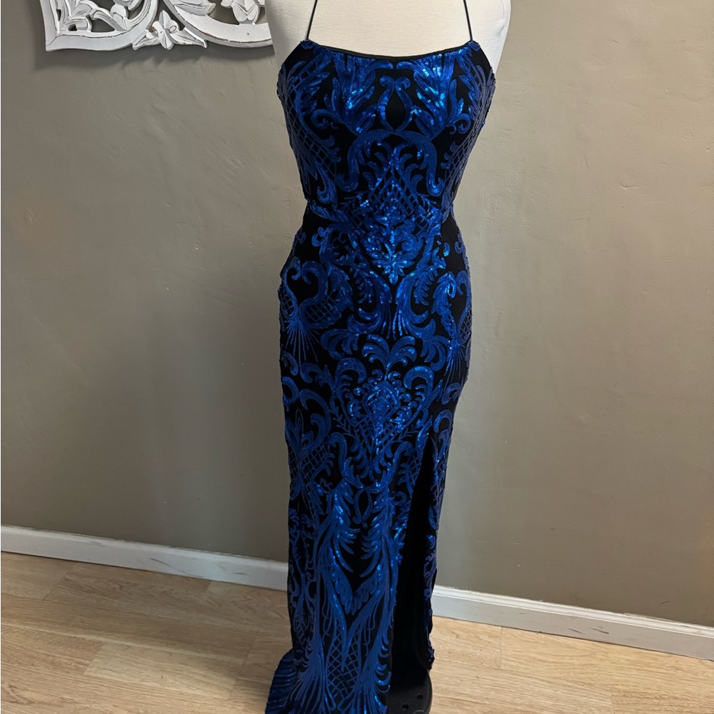 Elegant Royal Blue sequence Dress